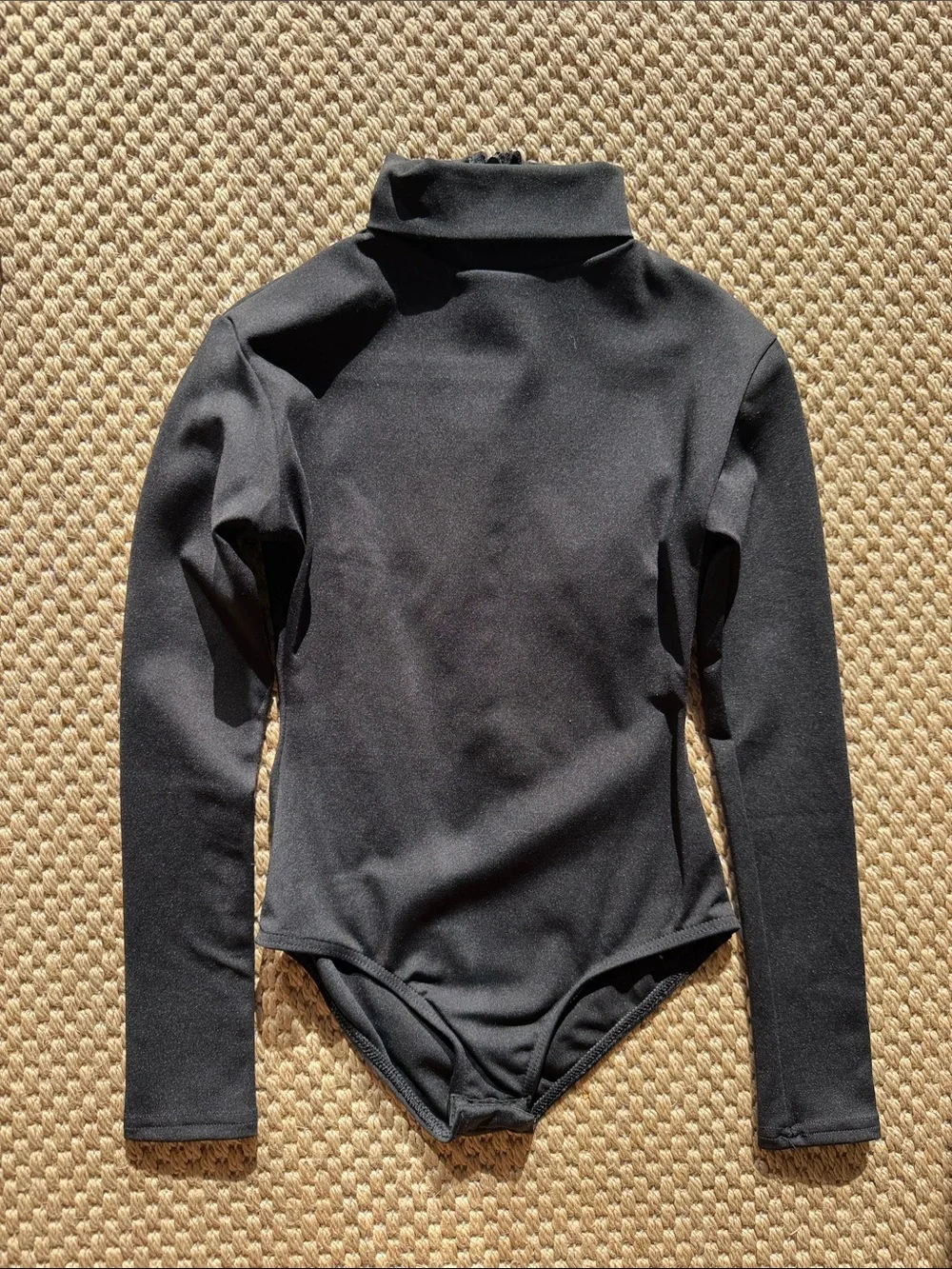 Black Turtleneck Long-Sleeve Kids One-Piece Ballet Leotard size child medium